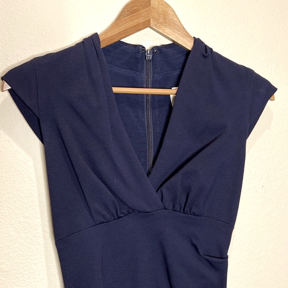 Nicole Miller Navy Cap Sleeve Dress SZ P